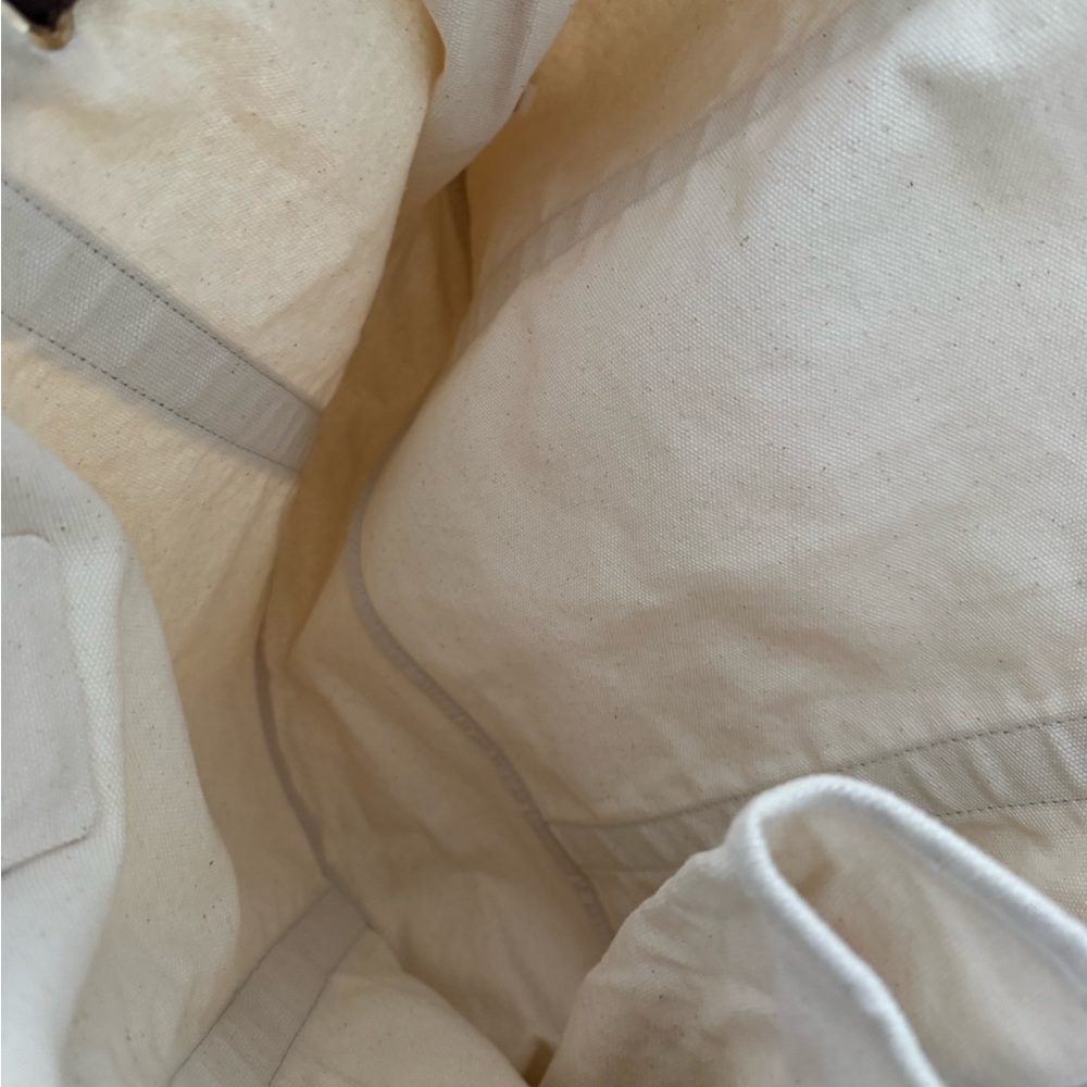 New Anthropologie Oversized Canvas Slouchy Tote in Chocolate - Picture 10 of 10